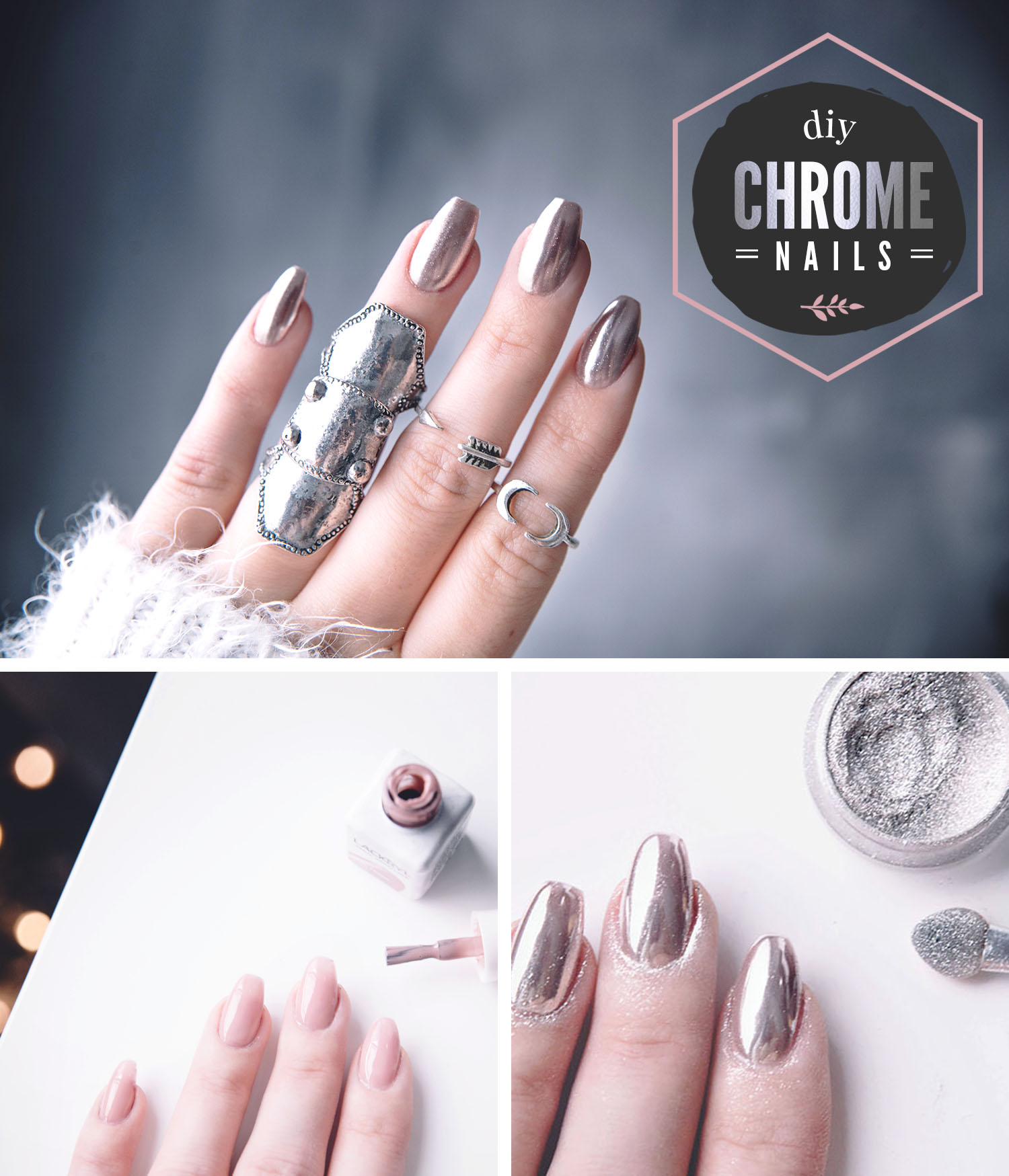 Chrome Nails Tutorial - DIY: Chromenaglar