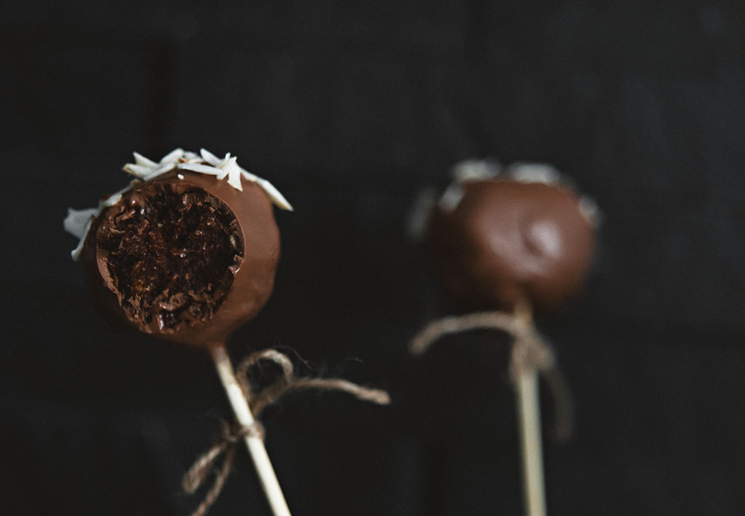 Coffee Cake Pops with coconut chips