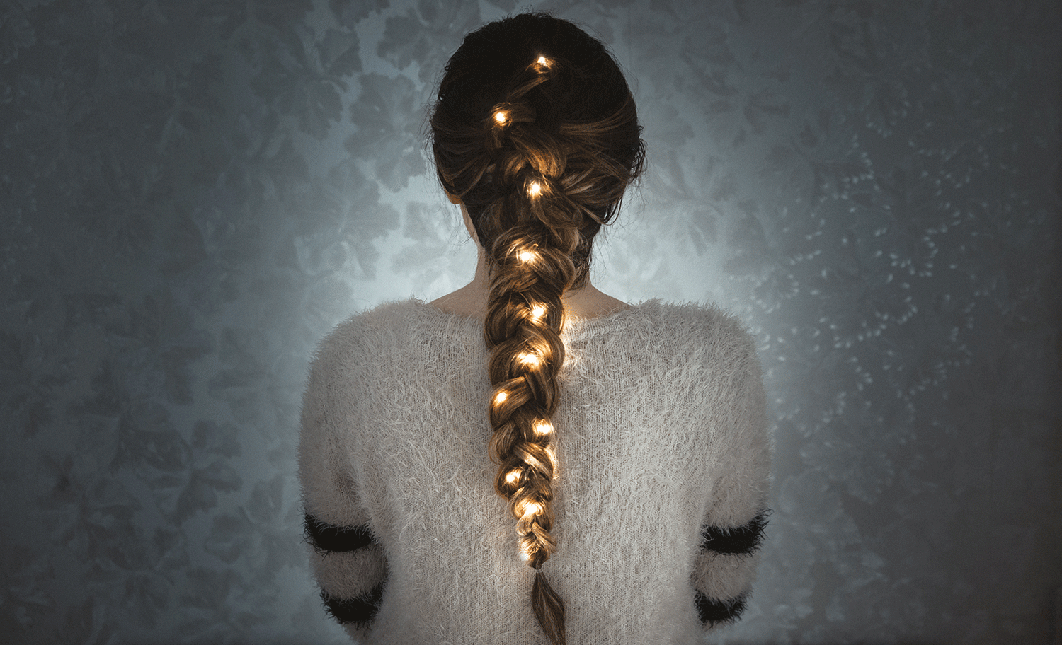 Light String in Braided Hair