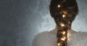 Light String in Braided Hair