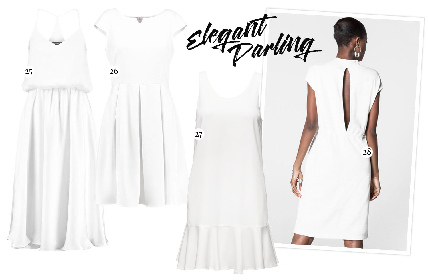 elegant white dress for graduation