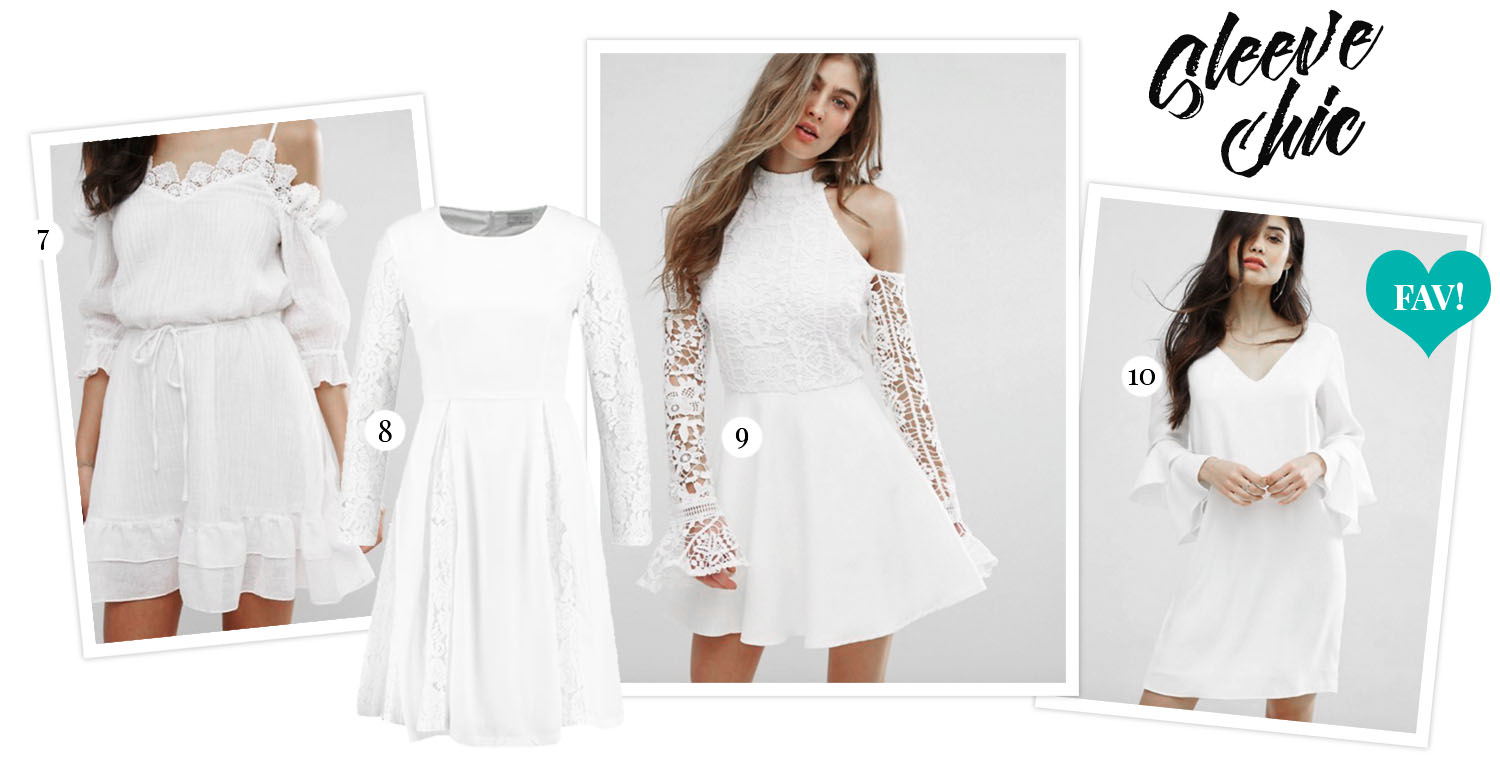 Long sleeve white graduation on sale dress