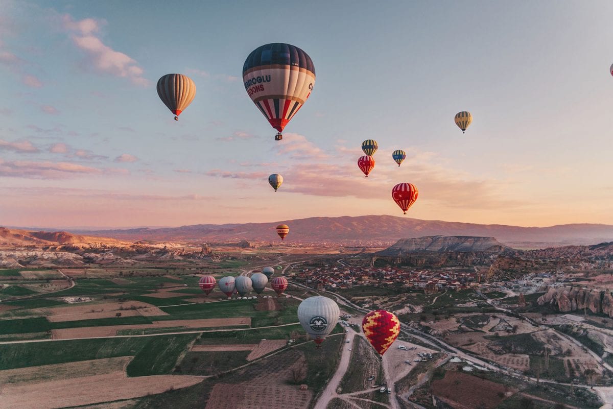 Flyg luftballong i Kappadokien, Turkiet (MAGISKT ...