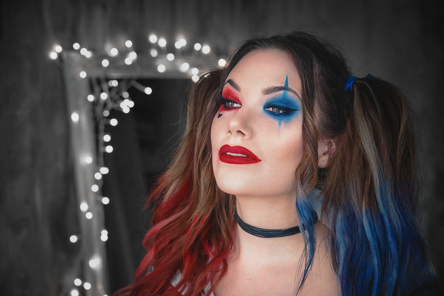 Harley Quinn makeup - Easy Halloween Makeup Ideas