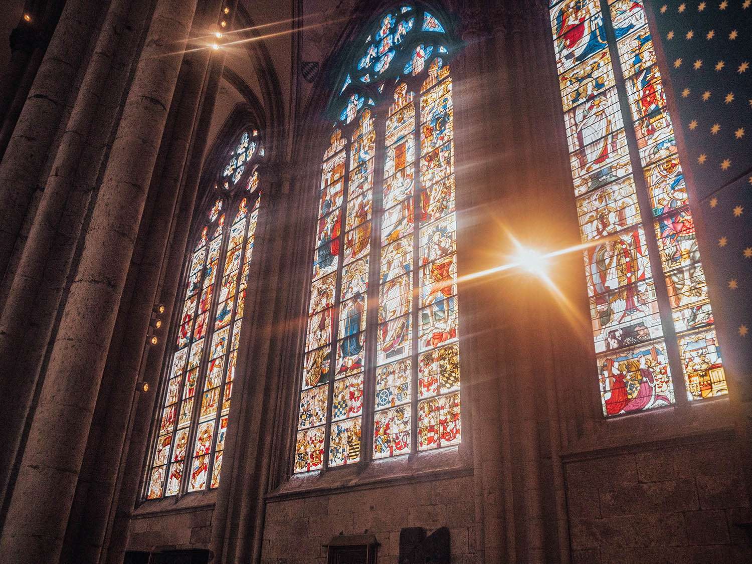 Beautiful windows inside Köln doom