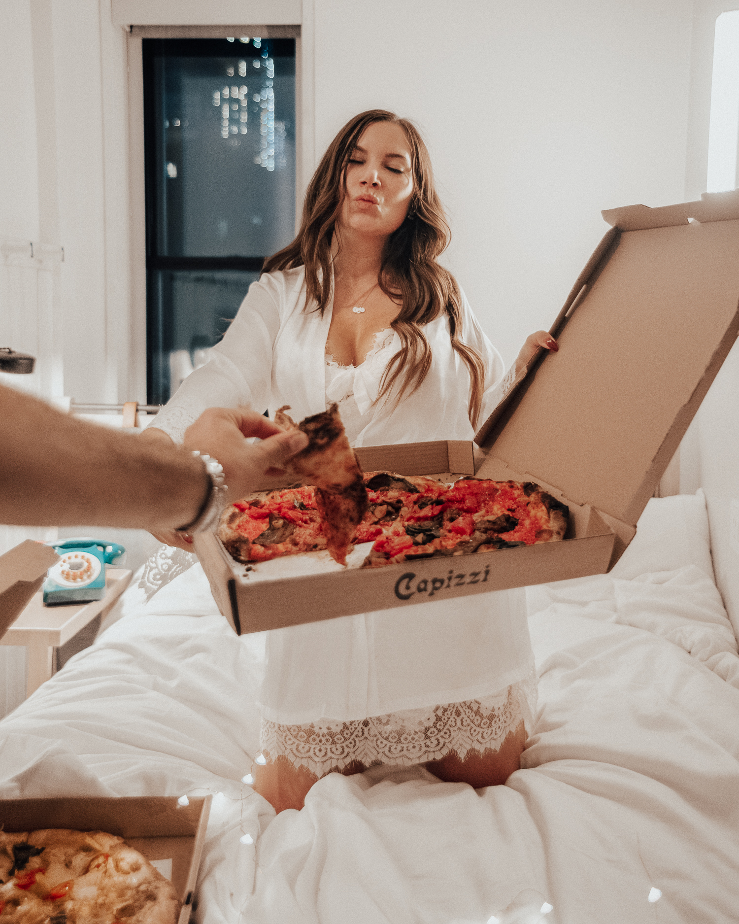 Vegan Pizza in Bed