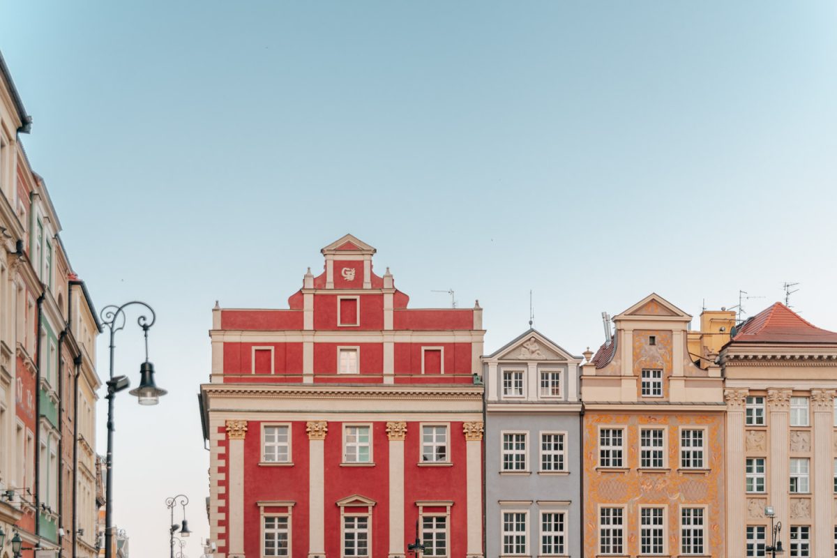 Charming buildings in Stary Rynek, Poznań.
